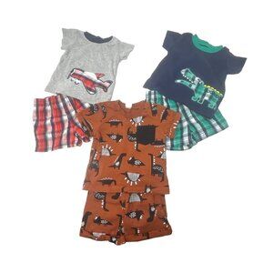 Baby Boy's Matching Outfits,  3 Pair Shorts‎ with Matching Shirts - Size 3 Month